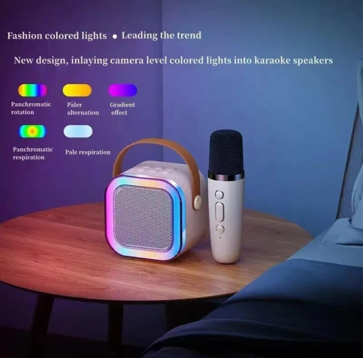 K12 Wireless Speaker with Microphone | Bluetooth 5.1 Portable Karaoke Set