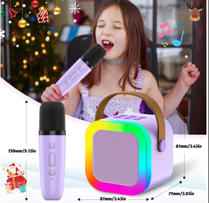 K12 Wireless Speaker with Microphone | Bluetooth 5.1 Portable Karaoke Set