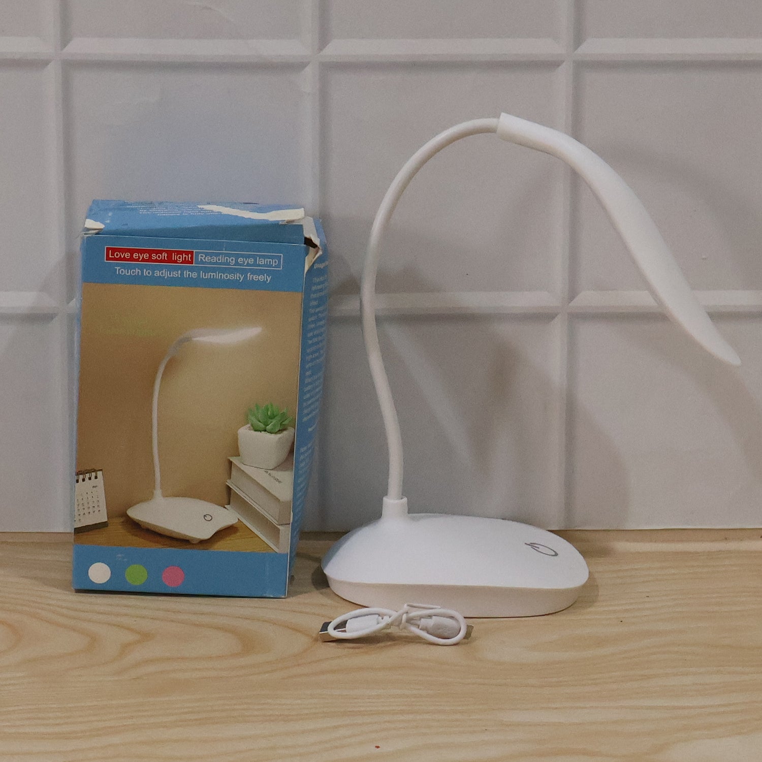 Led Desk Table Lamp Flexible Touch Dimmer Eye Care Reading Study Light (1 Pc)