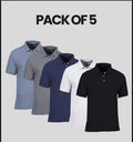 Pack of 5 Premium Polo T-Shirts for Men