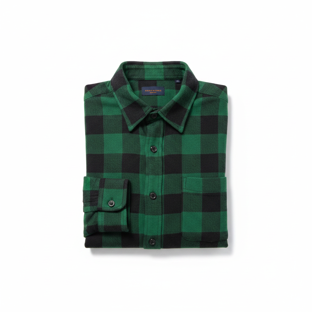 Green Black Plaid Shirt