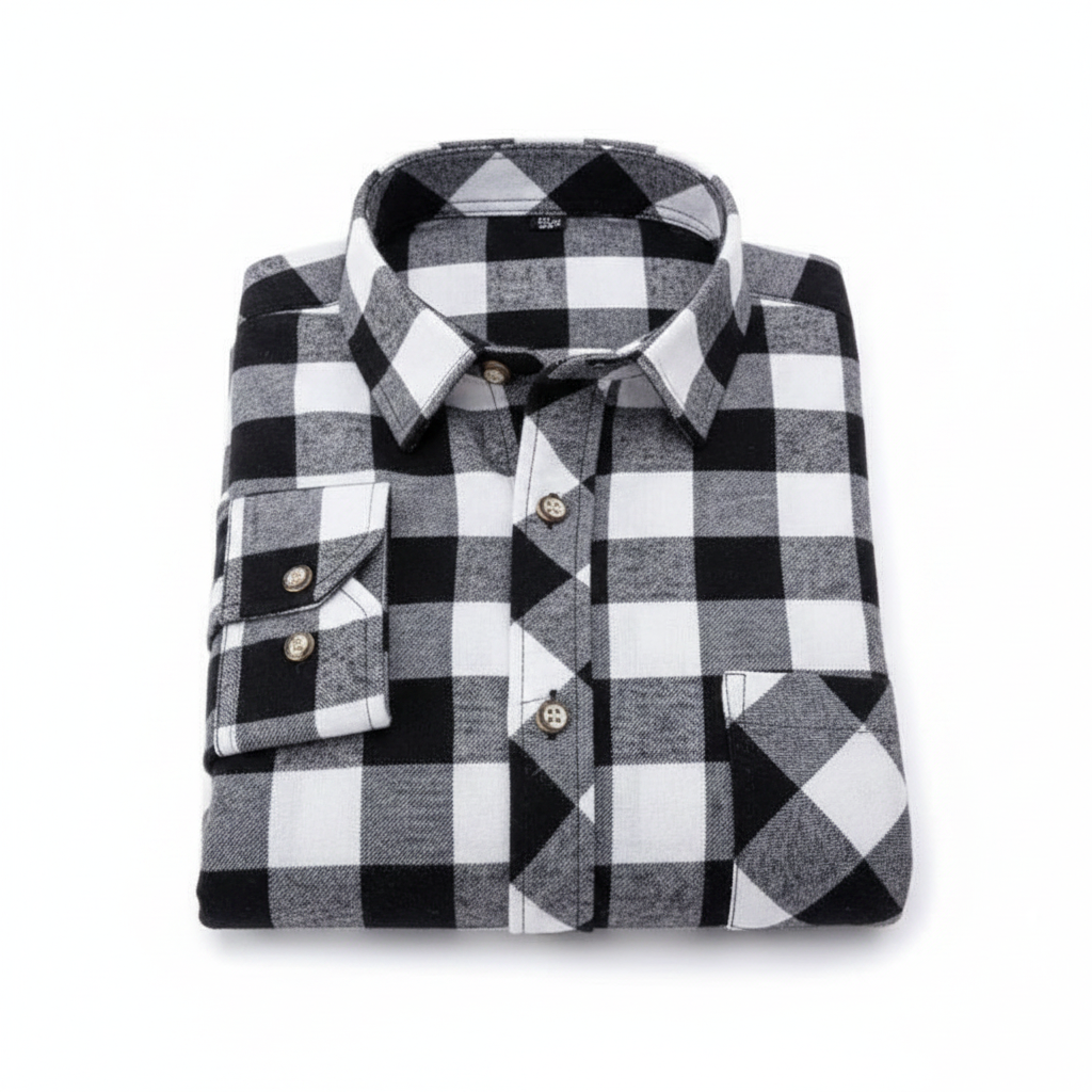 Black White Plaid Shirt