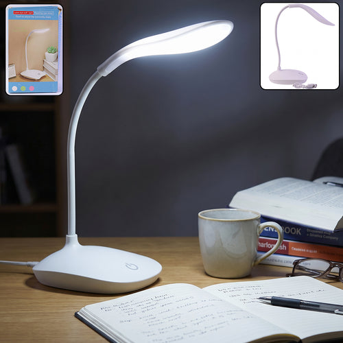 Led Desk Table Lamp Flexible Touch Dimmer Eye Care Reading Study Light (1 Pc)